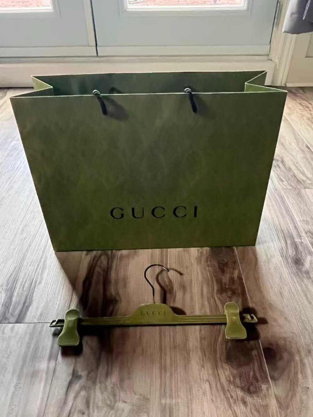 Large Gucci Shopping Bag and Pant's Hanger